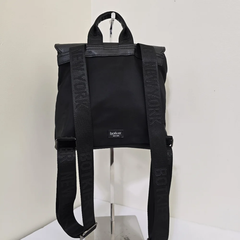 BOTKIER New York Mini Trigger Backpack Purse Faux Leather‎ Black Travel